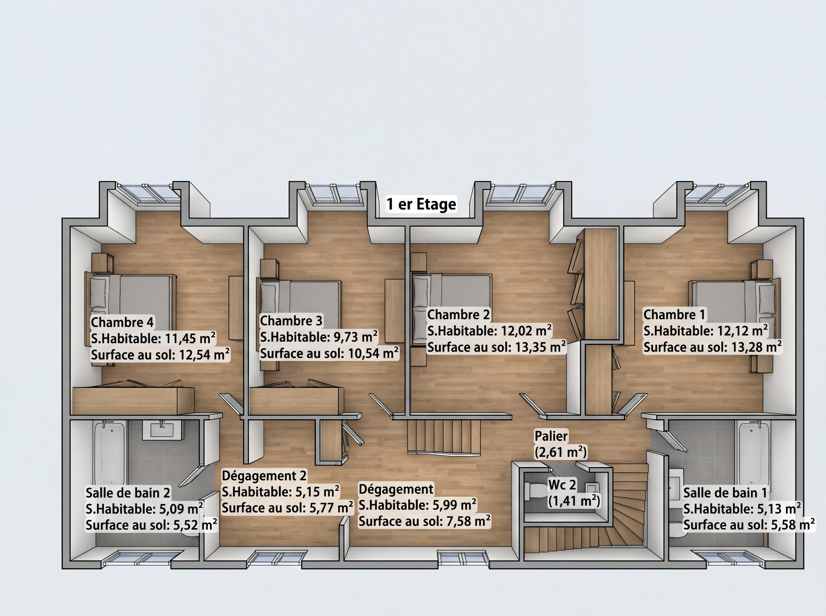 Maison 6 pièces 164 m² - 13