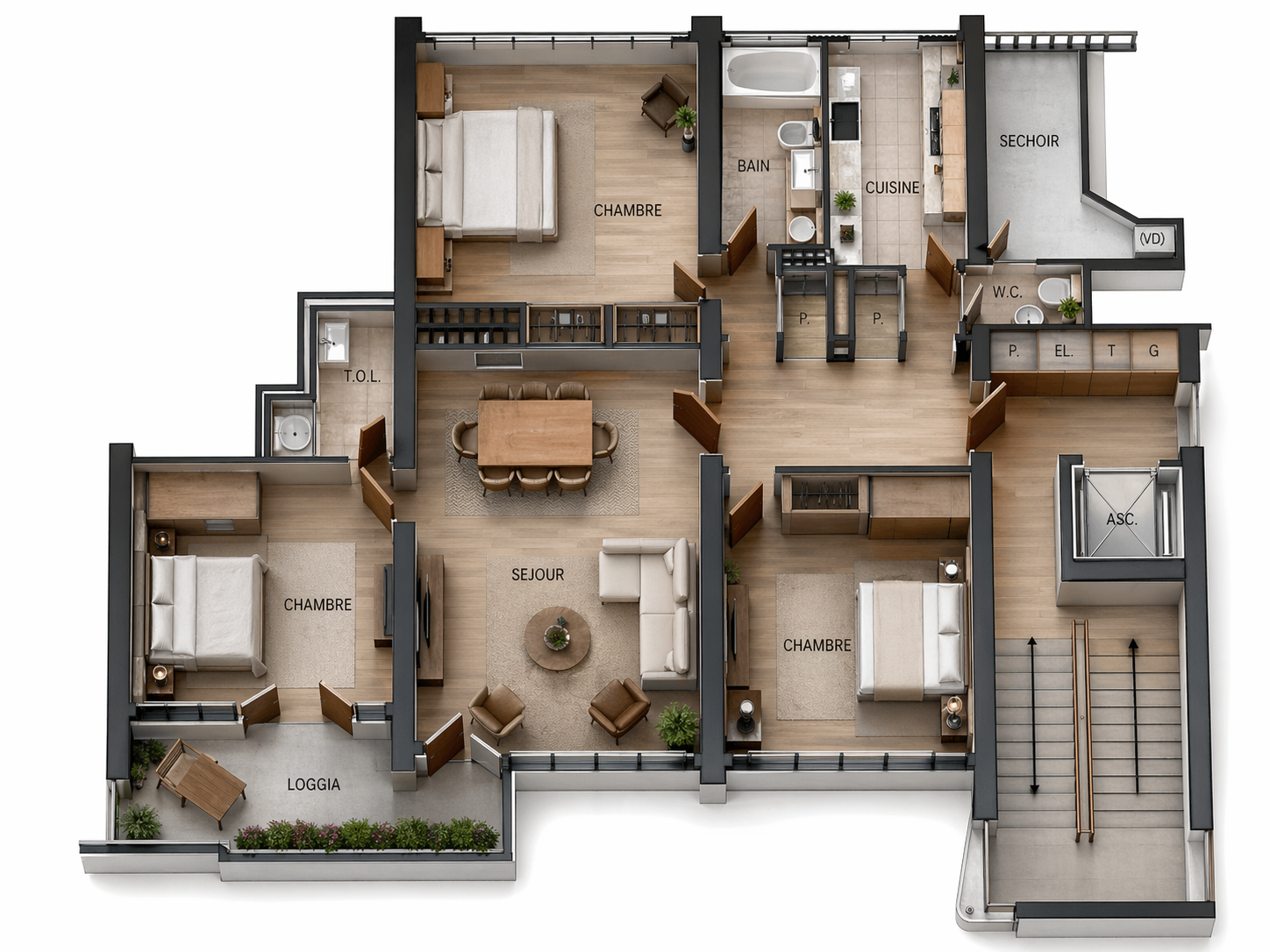 Appartement 4 pièces 93 m²